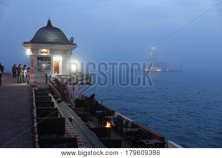 Maidens Tower In Bosphorus Strait, Istanbul