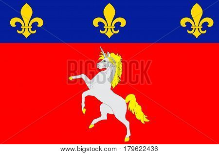 Flag of Saint-Lo is a commune in north-western France the capital of the Manche department in the region of Normandy