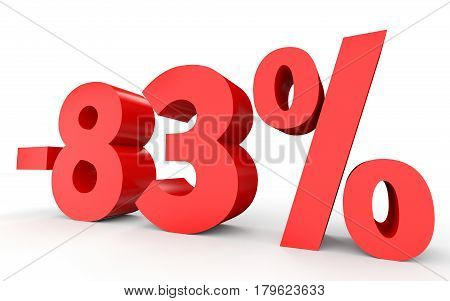 Minus Eighty Three Percent. Discount 83 %.