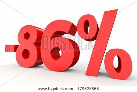 Minus Eighty Six Percent. Discount 86 %.