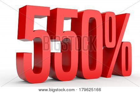 Five Hundred And Fifty Percent. 550 %. 3D Illustration.