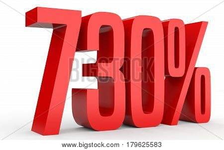 Seven Hundred And Thirty Percent. 730 %. 3D Illustration.