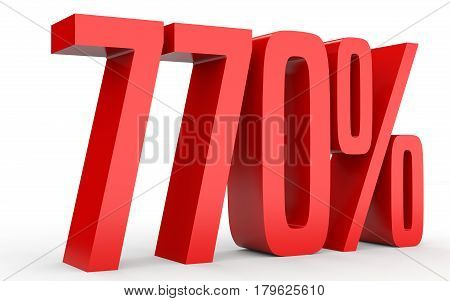 Seven Hundred And Seventy Percent. 770 %. 3D Illustration.