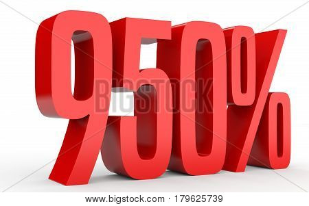 Nine Hundred And Fifty Percent. 950 %. 3D Illustration.