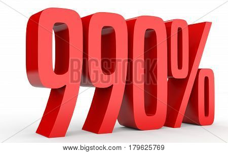 Nine Hundred And Ninety Percent. 990 %. 3D Illustration.