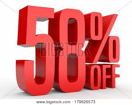 Fifty Eight Percent Off. Discount 58 %.