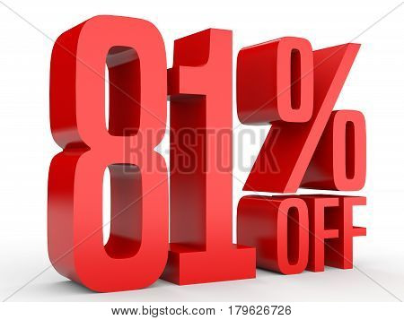 Eighty One Percent Off. Discount 81 %.
