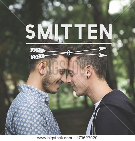 Gay Couple Love Smitten Affection Words