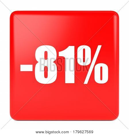 Eighty One Percent Off. Discount 81 %.