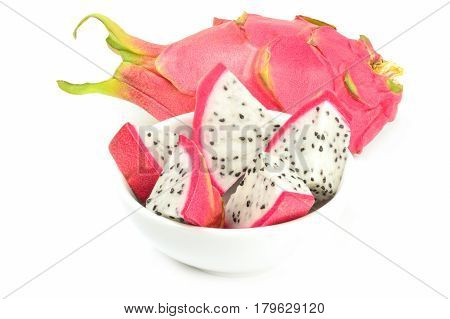 Pitaya isolated on a white background with clipping path