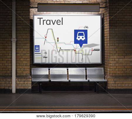 Map Route Trip Transportation Location Guide