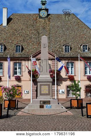 Neuf Brisach France - july 23 2016 : the city hall
