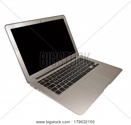 Modern Slim Laptop  On White Background