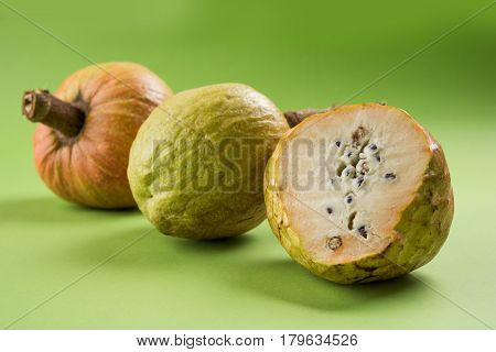 rare fruit from India names upon Lord Rama called Ramphal or Ram Phal or Ramfal or Ram fal also called as Annona reticulate or Soursop in english