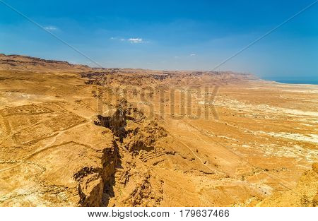 The Judaean Desert as seen from Masada fortress - Israel