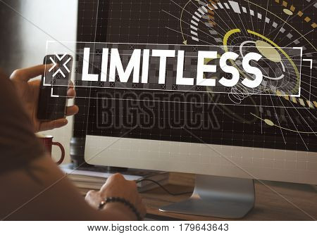 Computer technology limitless graphic
