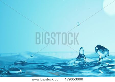 Art of water / Water is a polar inorganic compound that is at room temperature a tasteless and odorless liquid, nearly colorless with a hint of blue.