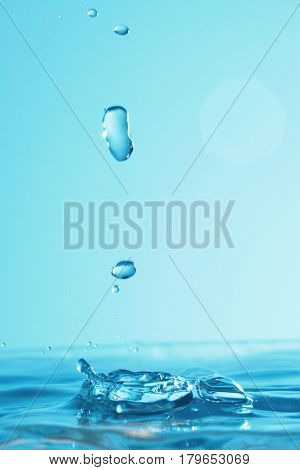 Art of water / Water is a polar inorganic compound that is at room temperature a tasteless and odorless liquid, nearly colorless with a hint of blue.