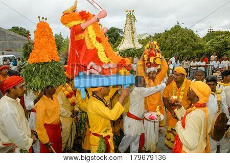 Hindu Celebration Of Pandiale At Saint Andre On La Reunion