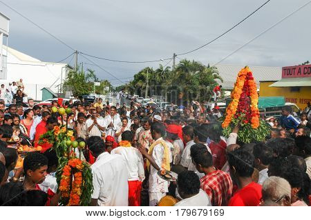 Hindu Celebration Of Pandiale At Saint Andre On La Reunion
