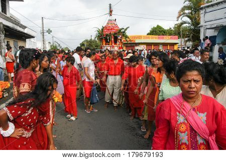 Hindu Celebration Of Pandiale At Saint Andre On La Reunion