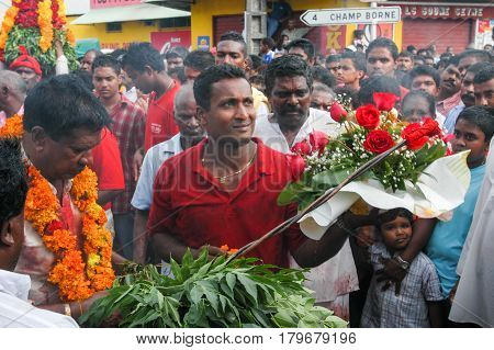 Hindu Celebration Of Pandiale At Saint Andre On La Reunion