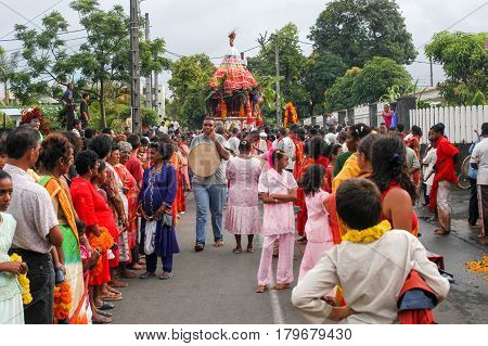 Hindu Celebration Of Pandiale At Saint Andre On La Reunion
