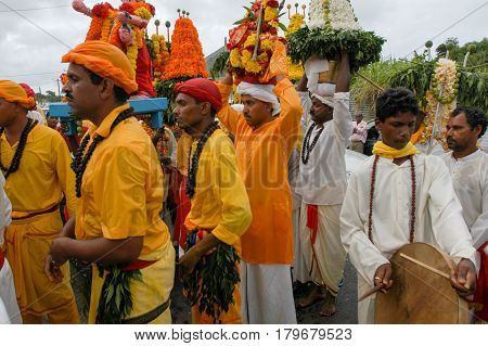 Hindu Celebration Of Pandiale At Saint Andre On La Reunion