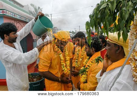 Hindu Celebration Of Pandiale At Saint Andre On La Reunion