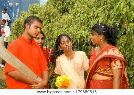 Hindu Celebration Of Pandiale At Saint Andre On La Reunion