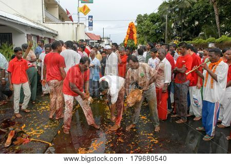 Hindu Celebration Of Pandiale At Saint Andre On La Reunion