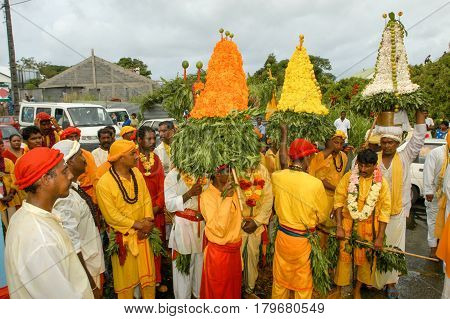 Hindu Celebration Of Pandiale At Saint Andre On La Reunion