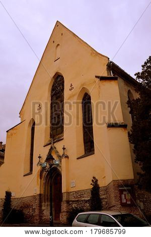 Medieval city Sighisoara. Urban landscape in the downtown of the medieval city Sighisoara, Transylvania.