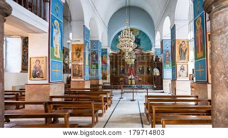 Interior Of Greek Orthodox Basilica Of St George