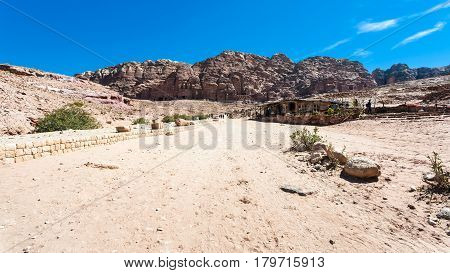 Central Square In Ancient Petra Town