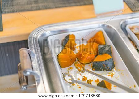 Traditional Japanese breakfast of hotel,Japan