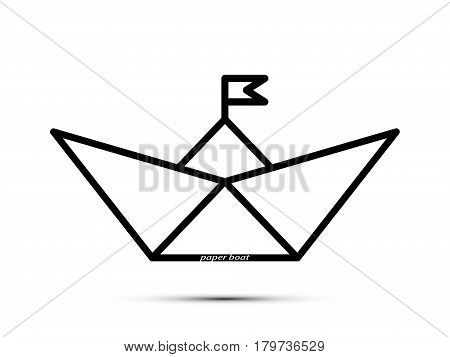 Paper Boat With Flag