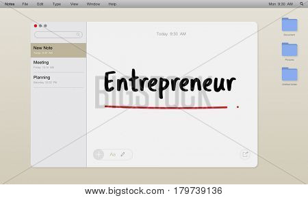 Business Note Target Mission Concept