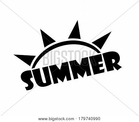 Brush Lettering Of Summer Isolated On White Background