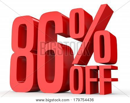 Eighty Six Percent Off. Discount 86 %.