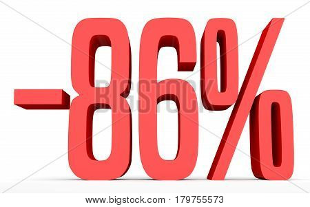 Minus Eighty Six Percent. Discount 86 %.