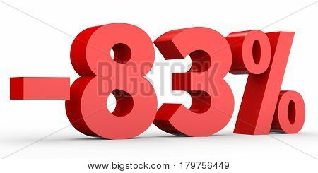 Minus Eighty Three Percent. Discount 83 %.