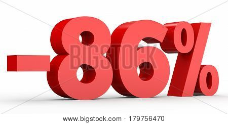 Minus Eighty Six Percent. Discount 86 %.