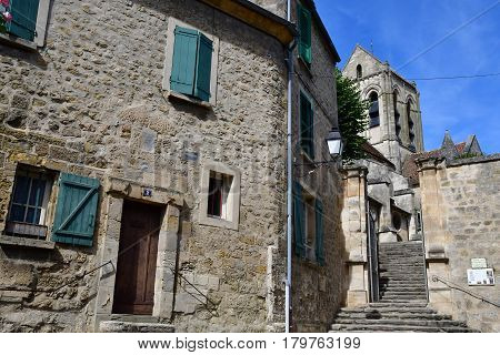 Auvers sur Oise France - august 14 2016 : the picturesque village in summer
