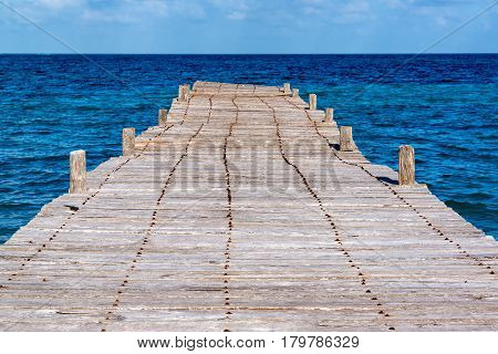 Old Abandoned Pier In Mexico