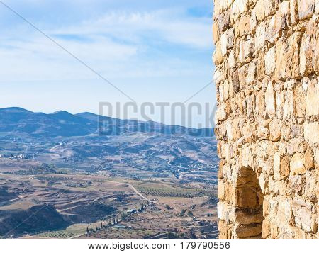 All Of Medieval Kerak Castle And Rural Landscape