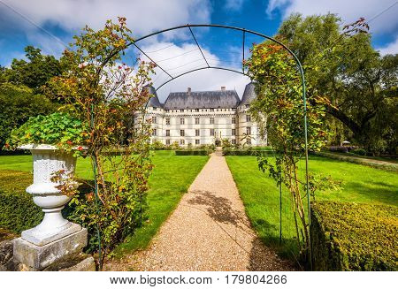 The chateau de l'Islette, France. This Renaissance castle is located in the Loire Valley, was built in the 16th century and is a tourist attraction.