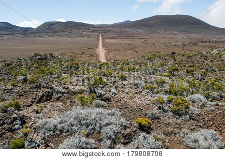 Road To Piton De La Fournaise Volcano On La Reunion