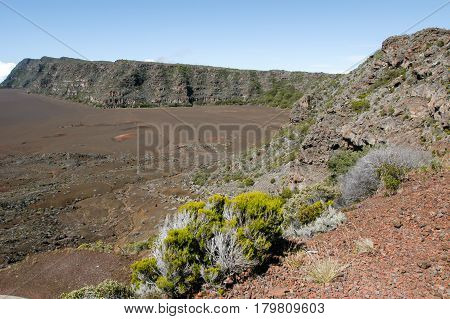 Piton De La Fournaise Volcano On La Reunion Island