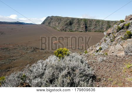 Piton De La Fournaise Volcano On La Reunion Island